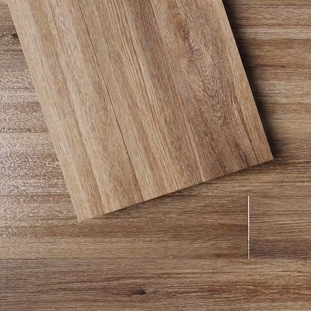 Komore Set of 20 Brown Wood-Look Click-Lock PVC Flooring Planks