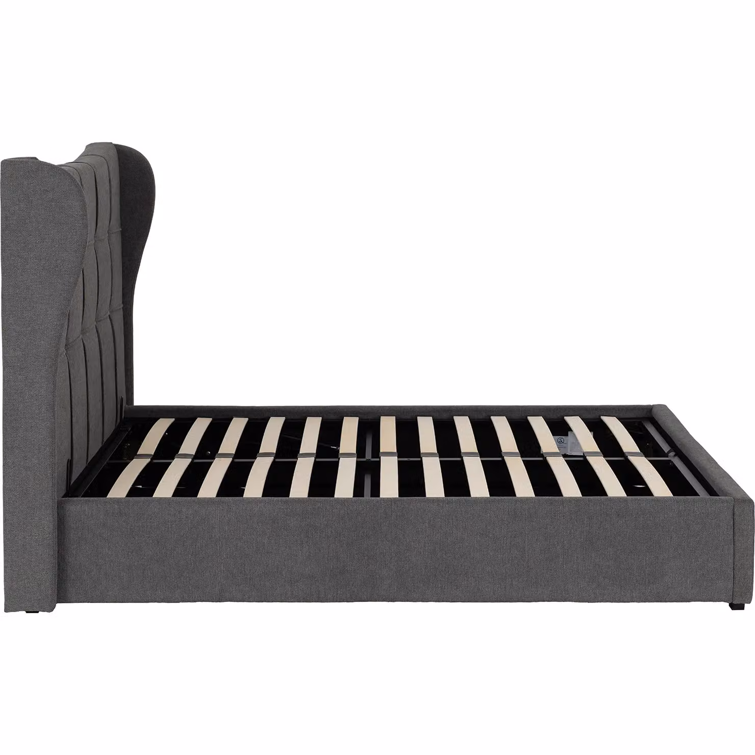Seconique Verona Double Ottoman Gas Lift Storage Bed in Grey Fabric, W/D/H: 140 x 200 cm – 9