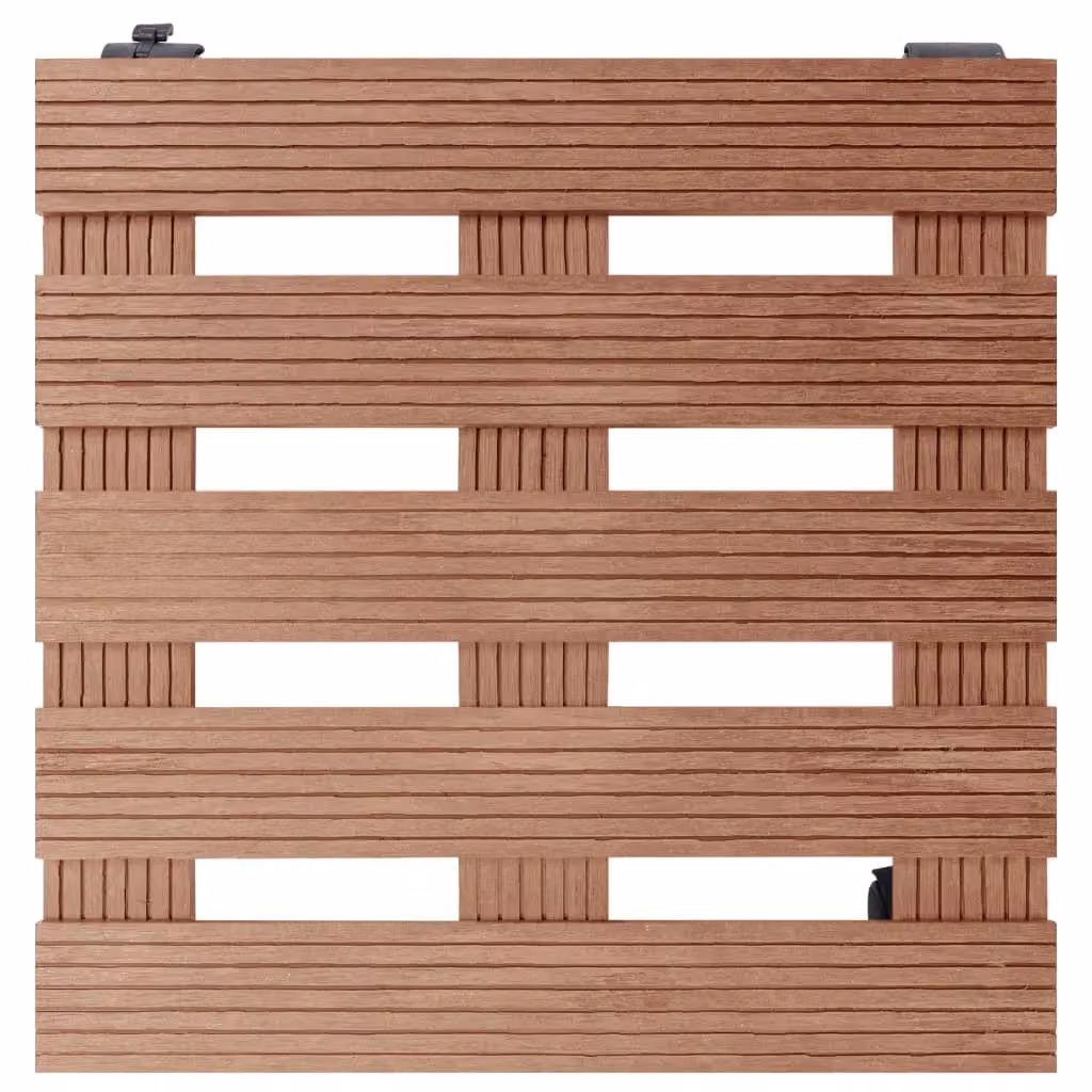 Berkfield Home WPC Plant Trolleys, 2 Pack, Brown, W/D/H: 30 x 30 x 7.5 cm – 3