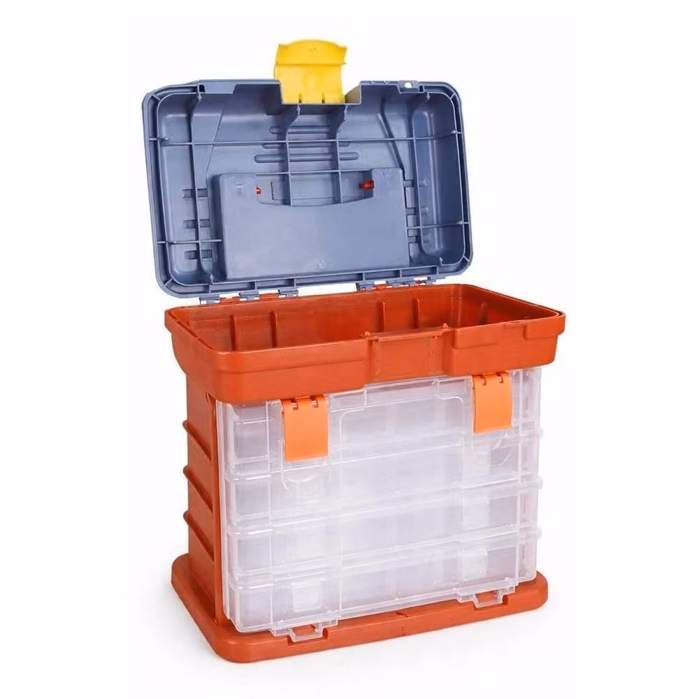 PAWNORA Tool Box Carry Case in Orange W/D/H: 27.7 x 25.6 x 17.5 cm – 2