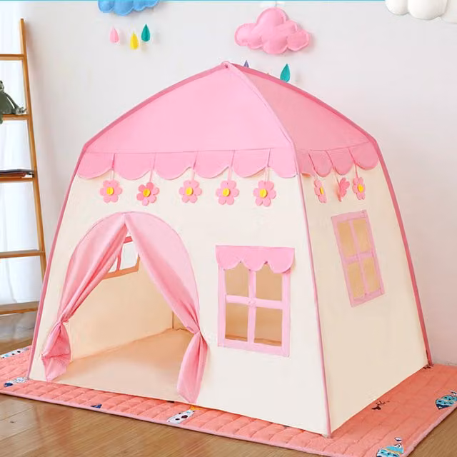 Livingandhome Pink Castle Play Tent