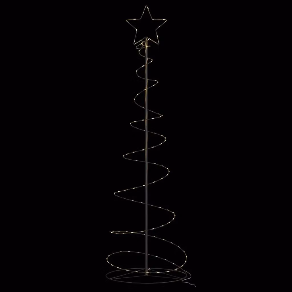 Berkfield Home Christmas Tree Light Cone with 120 Warm White LEDs, Height: 180 cm, Black – 3