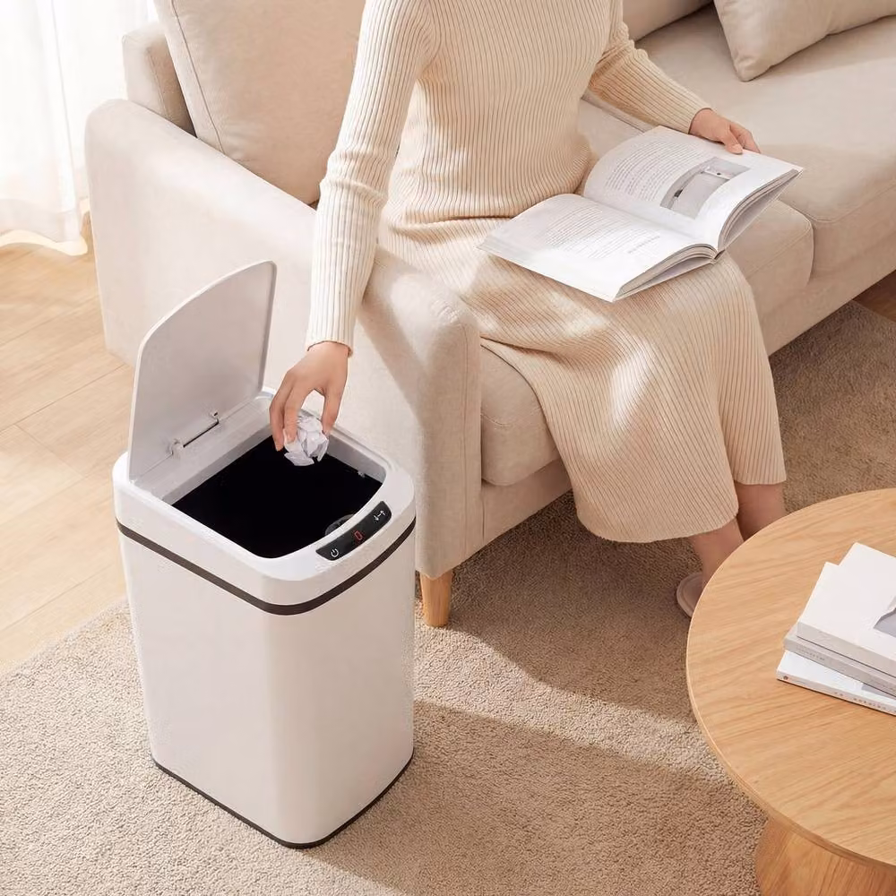 KORVIXA White Automatic Touchless Motion Sensor Kitchen Bin – 3