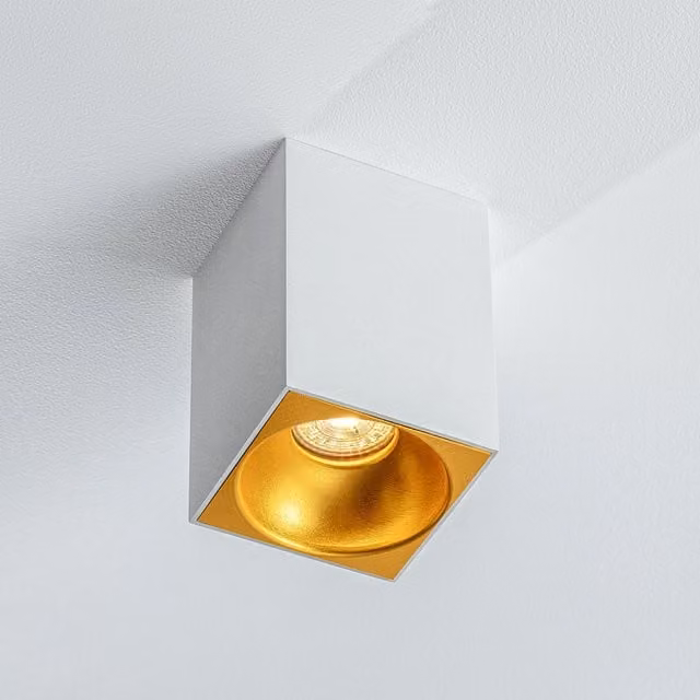 CGC Sandra Modern Square Single Surface Mounted Spotlight in White