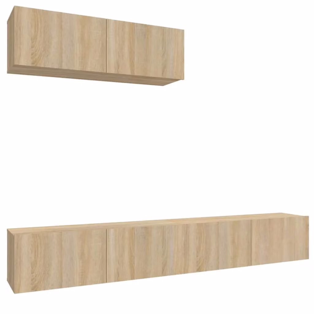 Berkfield Home 3 Piece Sonoma Oak TV Cabinet Set in Brown – 2
