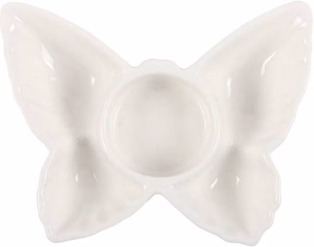 Something Different Butterfly Ceramic Tealight Holder in White