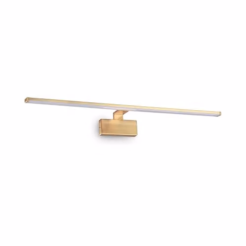 Ideal Lux ALMA Integrated LED Picture Wall Lamp in Brass Satin with Warm White 3000K Light