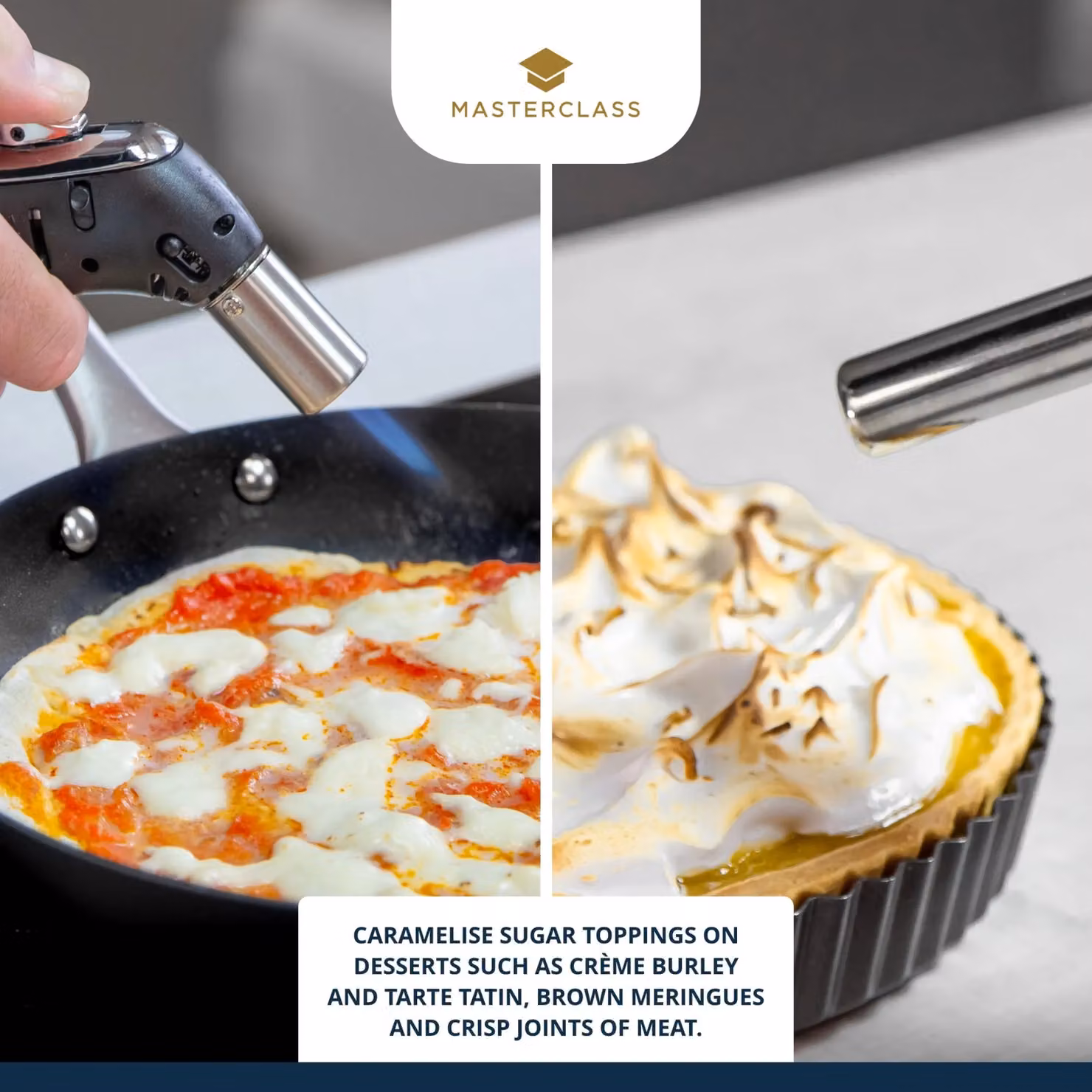 MasterClass Professional Cooks Metal Blowtorch in Black – 8
