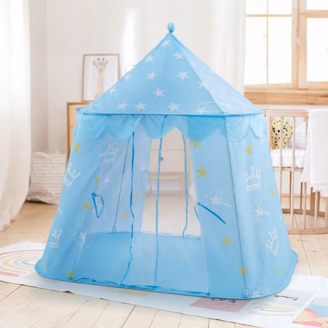 Livingandhome Foldable Blue Enchanting Castle Play Tent