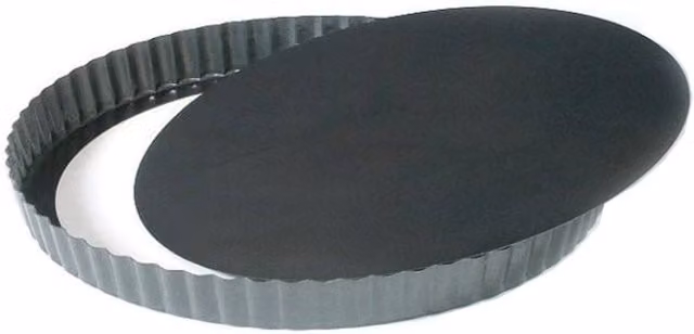 Pendeford Non-Stick Round Loose Base Quiche and Flan Tart Tin, Grey, Diameter: 26 cm