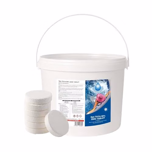SHATCHI Stabilised Chlorine Tablets for Disinfection, 10 kg (50 x 200 g) White Slow Release – 1