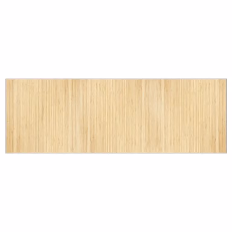 Berkfield Home Rectangular Bamboo Rug in Beige, W: 100 cm, D: 300 cm