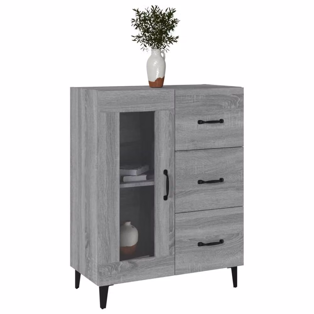 Berkfield Home Grey Sonoma Sideboard in Engineered Wood W/D/H: 69.5 x 34 x 90 cm – 3