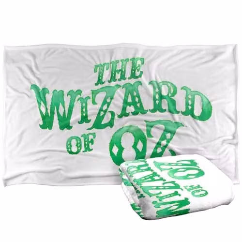 LOGOVISION The Wizard Of Oz Super Soft Fleece Throw Blanket, Green, W/D/H: 91 x 147 cm