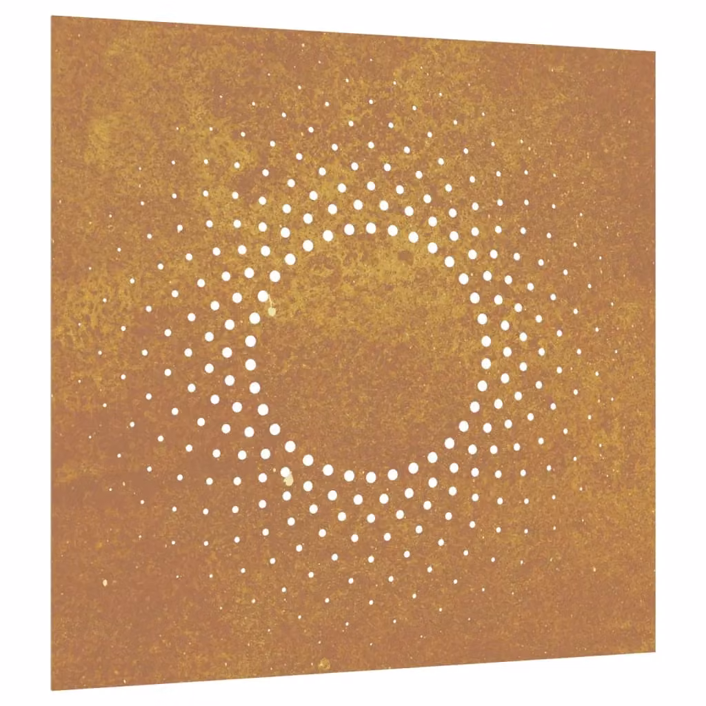 Berkfield Home Garden Brown Corten Steel Sun Design Wall Decoration, W: 55 cm, H: 55 cm – 2