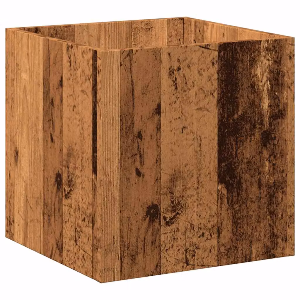 Berkfield Home Rustic Square Planter Box in Brown Wood, W/D/H: 40 x 40 x 40 cm – 2