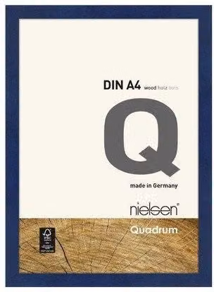 Nielsen Design Quadrum A4 Wooden Picture Frame with Protective Glass Front in Blue – 1