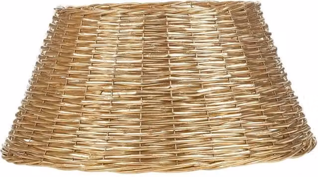 SPETLEK Gold Christmas Natural Large Willow Wicker Woven Rattan Tabletop Decoration, W: 100 cm, D: 60 cm