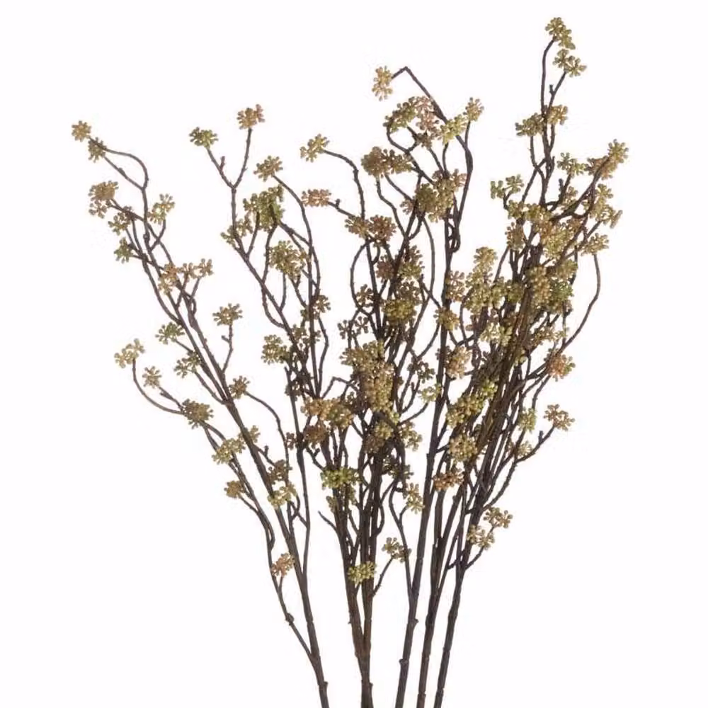 Lemon Pavilion Furniture and Decor Branch in Bloom Green Artificial Plant, W: 22 cm, H: 109 cm – 3