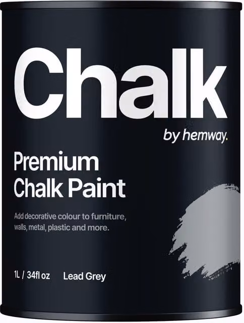 Hemway Chalk Paint Flat Matt in Lead Grey, 1 l