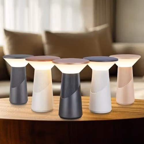 Briloner Pilia Rechargeable LED Table Lamp, Grey Anthracite, H 24 cm x W 15 cm x D 15 cm – 13