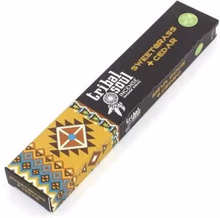 KDMD Tribal Soul Sweet Grass and Cedar Incense Sticks in Black