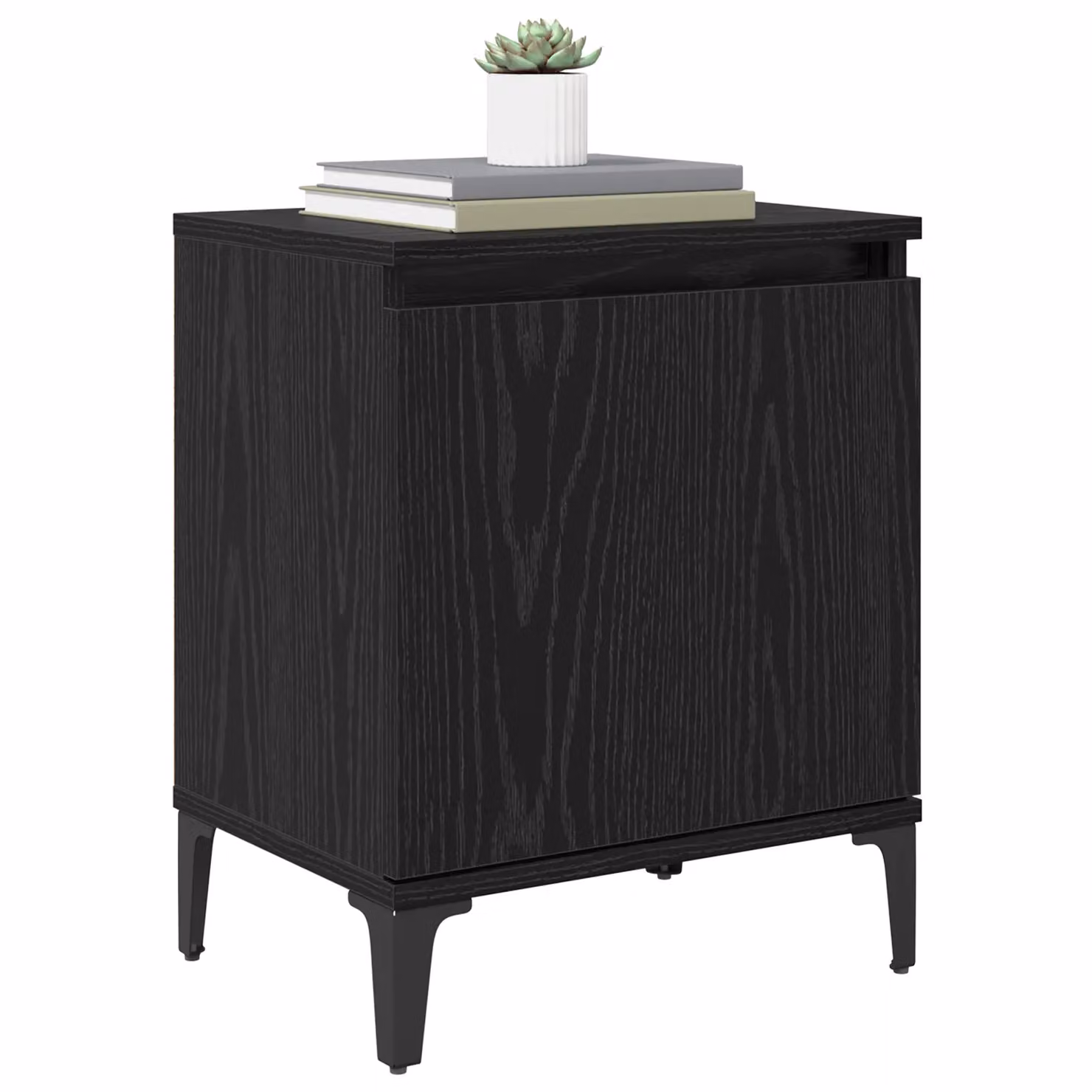 Berkfield Home Black Oak Nightstand, Black, W/D/H: 40 x 30 x 50 cm – 3