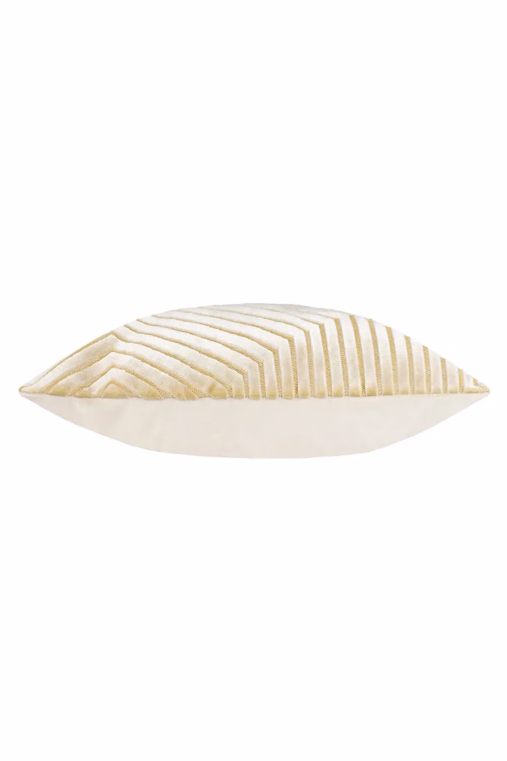 Paoletti Evoke Square Velvet Cushion in White and Beige, W/D/H: 45 x 45 x 45 cm – 4