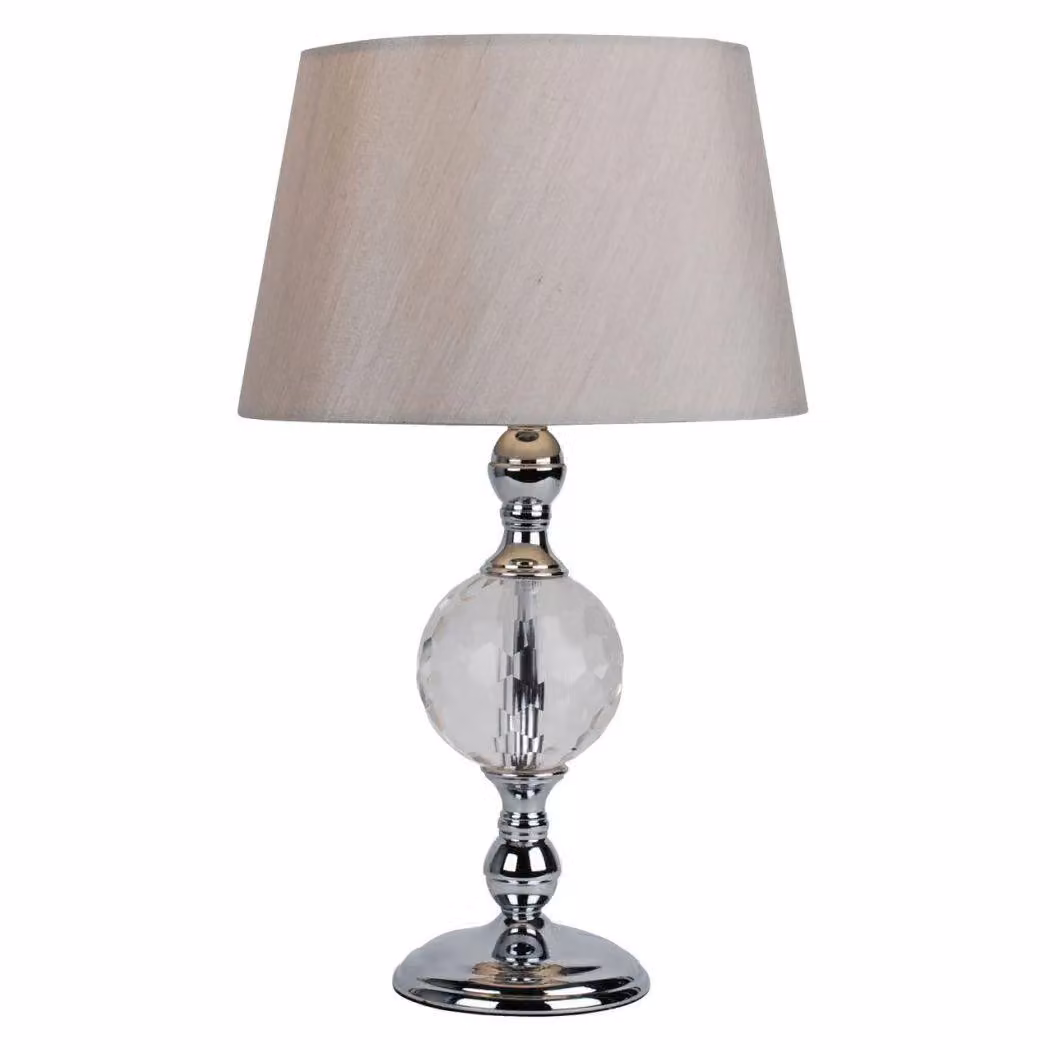 Pagazzi Vanessa Silver Chrome and Glass Table Lamp – 2