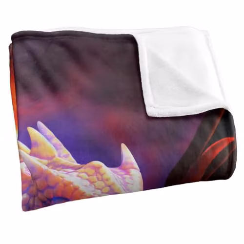 JQ Licensing Royce Mcclure Dragon Fire Silky Touch Super Soft Fleece Throw Blanket, Multicolour, W: 91 cm, D: 147 cm – 2