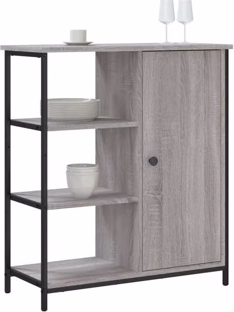 Berkfield Home Grey Sonoma Sideboard in Engineered Wood with Integrated Lighting W/D/H: 70 x 30 x 80 cm – 1