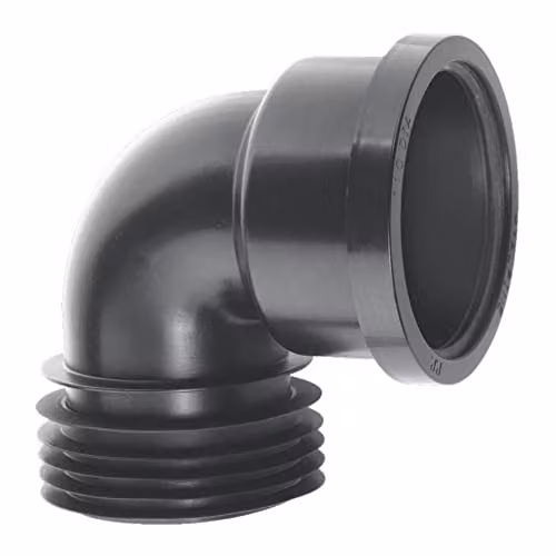 McAlpine Black 110mm 90 Degree Plastic Drain Bend – 3