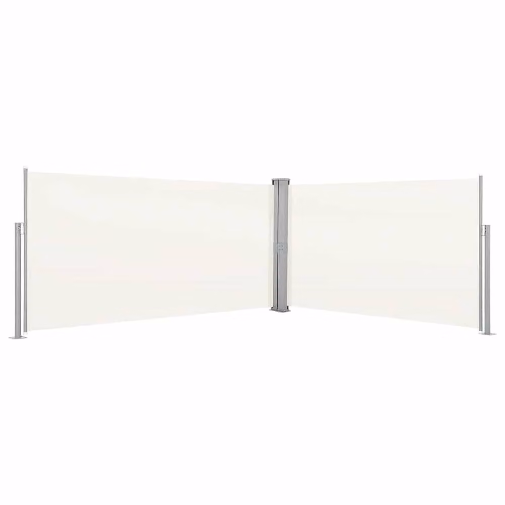 Berkfield Home Retractable Side Awning in Cream, W/D/H: 600 x 160 cm