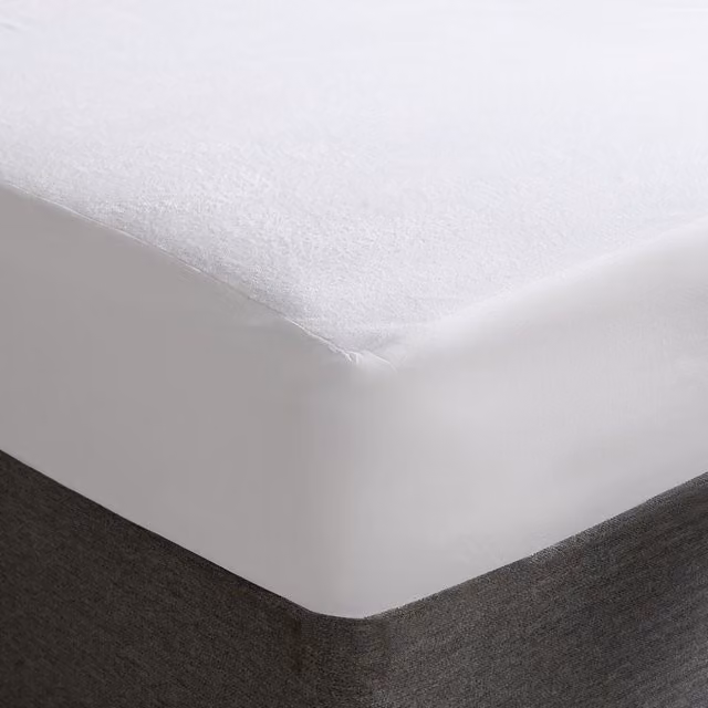 OHS Terry Waterproof Mattress Protector Topper, White, W: 140 cm, L: 200 cm