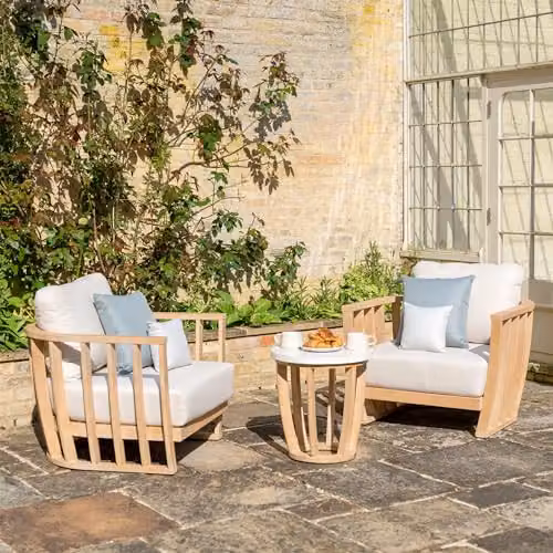 Harbour Lifestyle Cape Lounge Set in Beige with Day Bed Lounger, Armchair and Coffee Table – 3