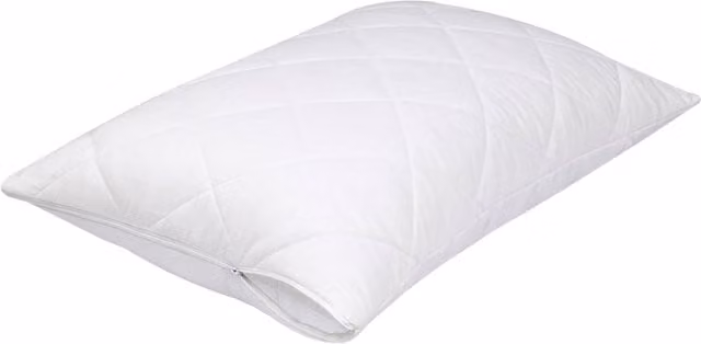 Ezysleep Soft Quilted Pillow and Mattress Protector Set, White, 50 cm