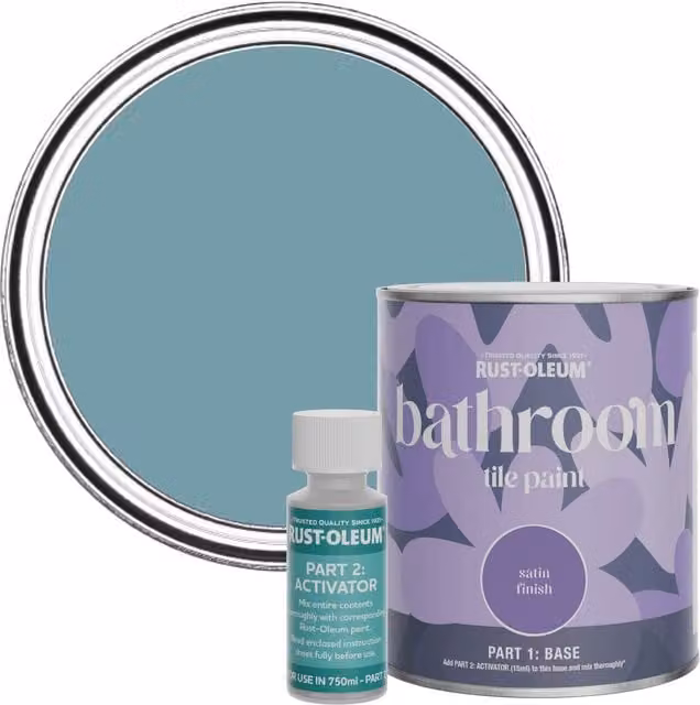 Rust-Oleum Bathroom Tile Paint in Satin Finish, Pacific State Blue, 0.75 l