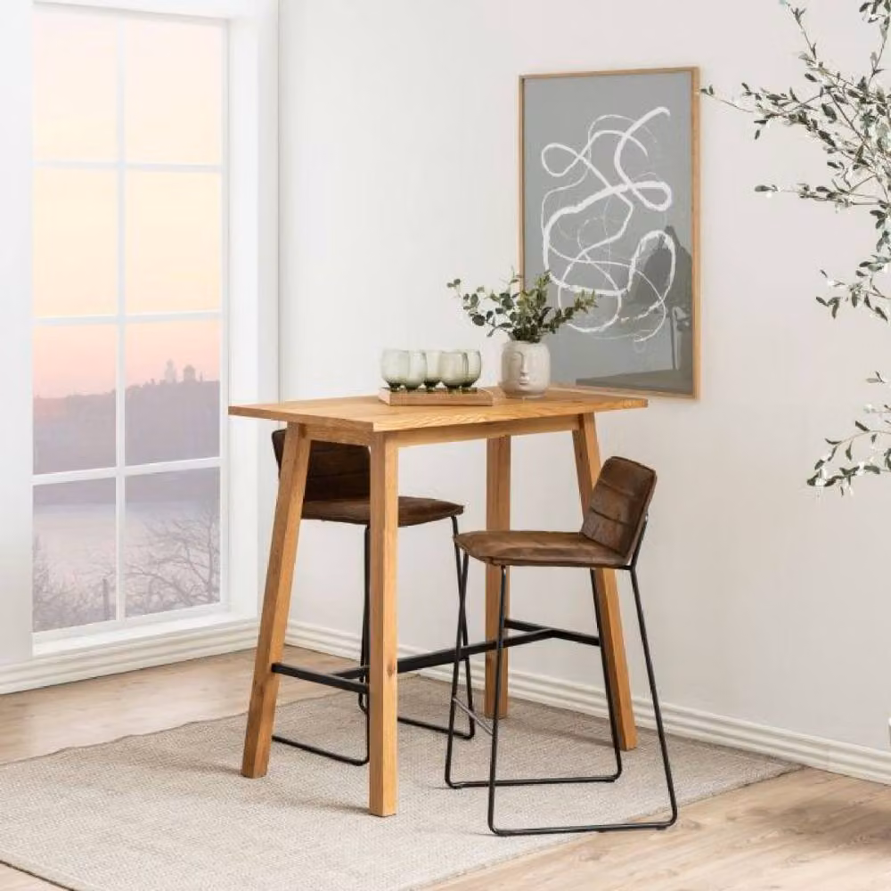 netfurniture Belgravia Bar Table in Brown Wild Oak – 2