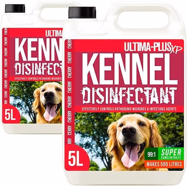 Ultima-Plus XP Kennel Kleen Disinfectant Cleaner Sanitiser and Deodoriser, Cherry Fragrance, Red and Multicolour, 10 l