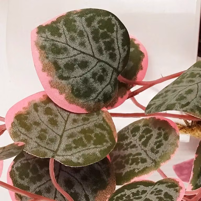 Leaf Artificial Hanging String of Hearts Plant in Pink, Green and White, Height: 90 cm