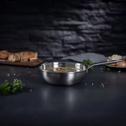 Kuhn Rikon Culinary Fiveply Chef's Saute Pan, 20cm, Silver, Stainless Steel and Aluminium – 2