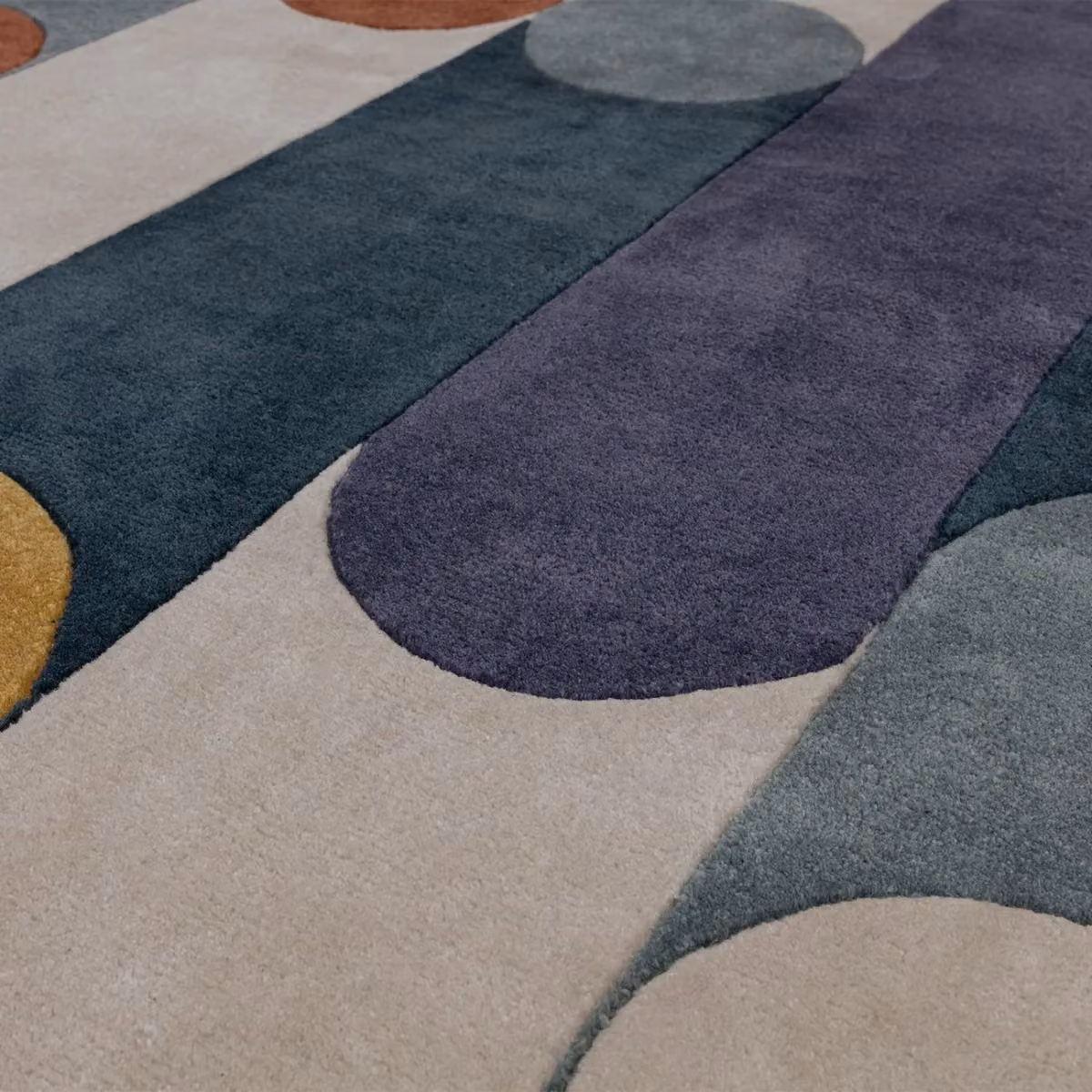 The Rug Shop UK Modern Geometric Multicolour Easy to Clean Polyester Area Rug, W: 160 cm, D: 230 cm – 3