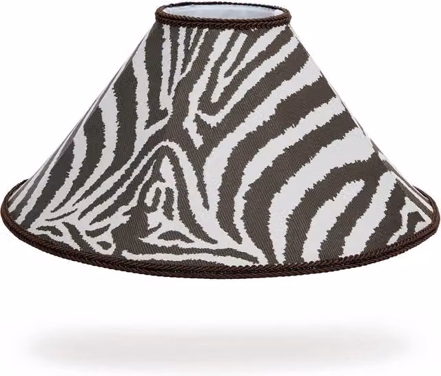 EQUUS Romily Jacquard Cone Lampshade in Cocoa Brown