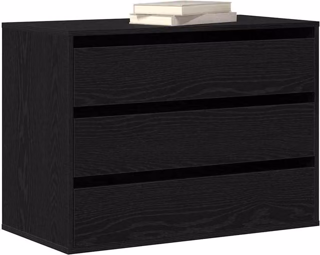 Berkfield Home Modern Corner Chest of Drawers in Black Oak, W/D/H: 80 x 41 x 58 cm – 1