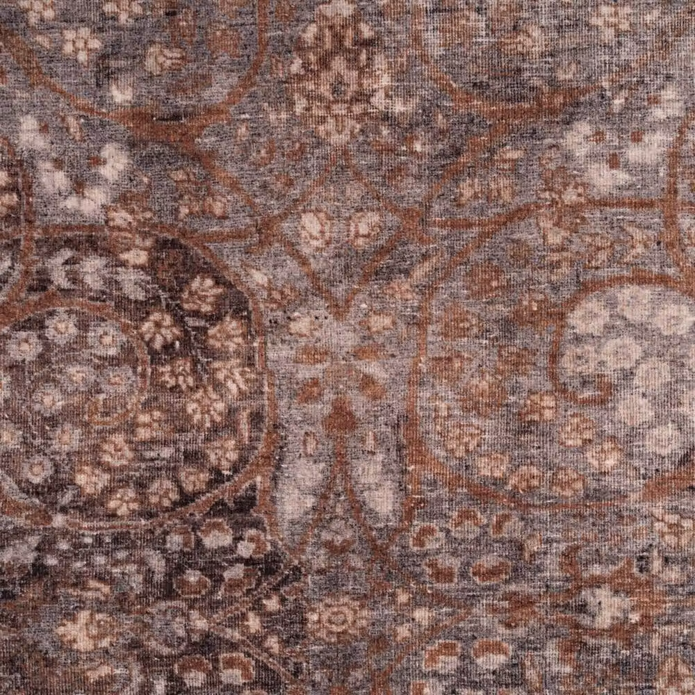 Kukoon Traditional Design Cotton Chenille Washable Long Hallway Runner Rug in Taupe, W/D/H: 60 x 240 cm – 3