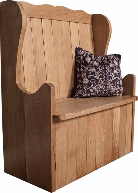 Elm Home And Garden Solid Oak Shoe Storage Bench in Brown