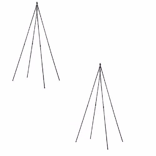 Garden Gear Black Metal Obelisk Tepee Trellis Plant Support, Height: 180 cm
