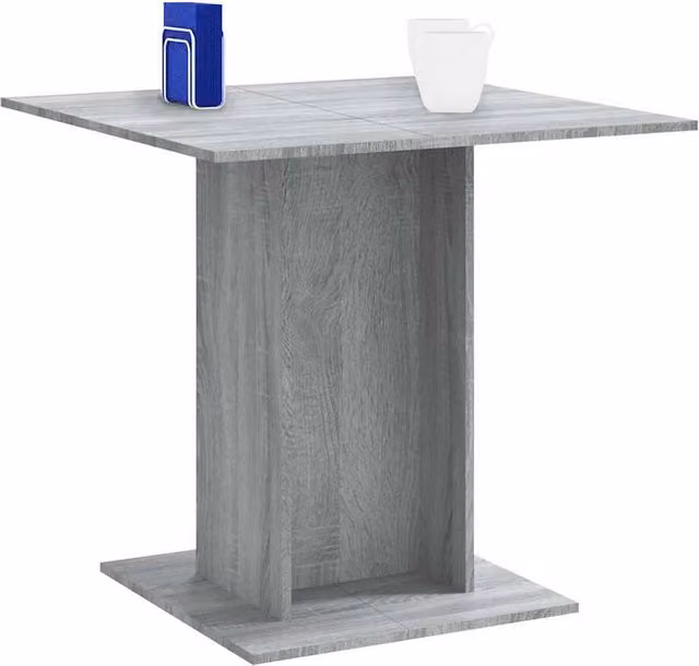 Berkfield Home Modern Square Dining Table in Grey Sonoma, W/D/H: 80 x 80 x 75 cm – 1