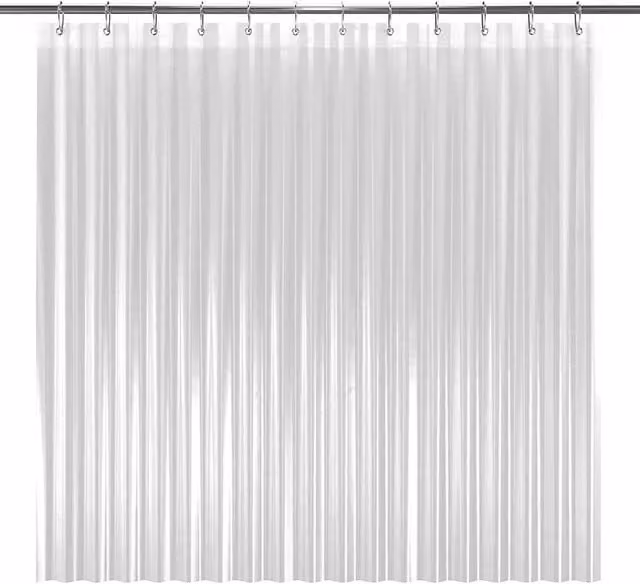 NESTLUNE Transparent Waterproof PEVA Shower Curtain Liner