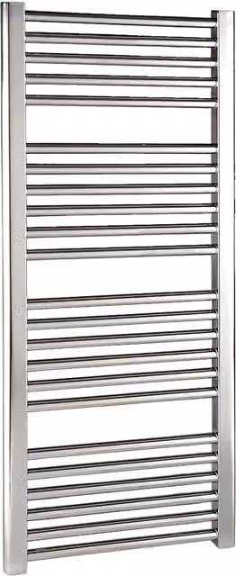 Balterley Heated Vertical Towel Rail with Straight Rails, Chrome Silver, H: 110 cm, W: 50 cm – 1